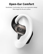 Open-Ear Headphones, Over Ear Earbuds with Ear Hooks, True Wireless Bluetooth Earphones with Microphone, Touch Control, Clear Calls, 60H Playtime, IPX7 Waterproof for Running and Workouts
