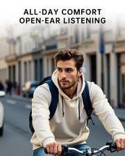 Open-Ear Headphones, Over Ear Earbuds with Ear Hooks, True Wireless Bluetooth Earphones with Microphone, Touch Control, Clear Calls, 60H Playtime, IPX7 Waterproof for Running and Workouts