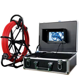 Inscamera WP9605 Sewer Camera, 7MM Thick Cable Municipal Pipelines Endoscope Pipe Inspection Camera With Pulley Winding Car